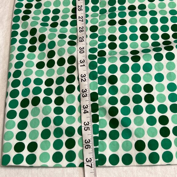 Calvin Klein Women's Sheath Dress Green Polka Dot Size 10 Sleeveless Zipper - Picture 8 of 9